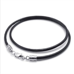 Collier En Cuir Titane D'Excellente Qualité Aux Couleurs Délicates Et Au Design Astucieux