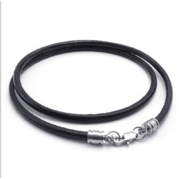 Collier En Cuir Titane D'Excellente Qualité Aux Couleurs Délicates Et Au Design Astucieux