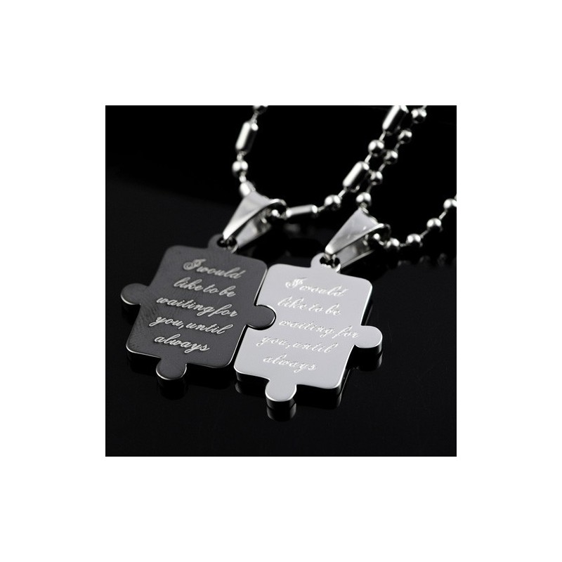 Collier Pendentif En Titane Love You Forever Sweetheart Lovers Collier Pendentif En Titane Love You Forever Sweetheart Lovers