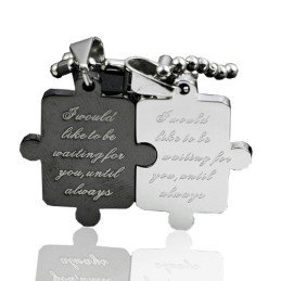 Collier Pendentif En Titane Love You Forever Sweetheart Lovers