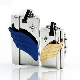 Collier Pendentif En Titane « On Wings Of Angels Sweetheart Lovers »