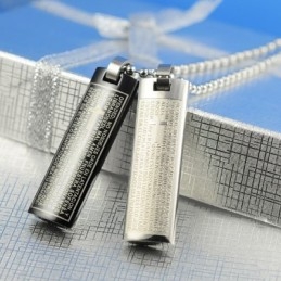 Collier Pendentif En Titane Avec Texte Biblique « Chérie » Et Amoureux