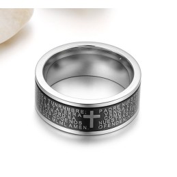 Bague En Titane Avec Croix Pour Homme, Le Roi De La Quantité