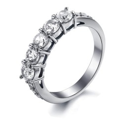 Bague En Titane Pour Femme Avec Strass, Performance Fiable