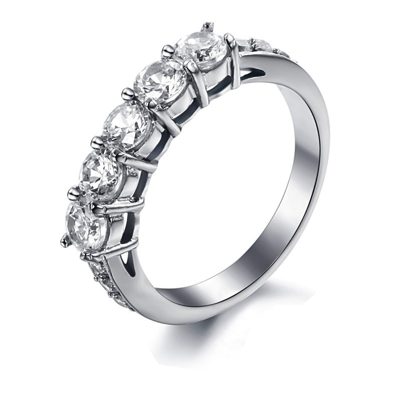Bague En Titane Pour Femme Avec Strass, Performance Fiable