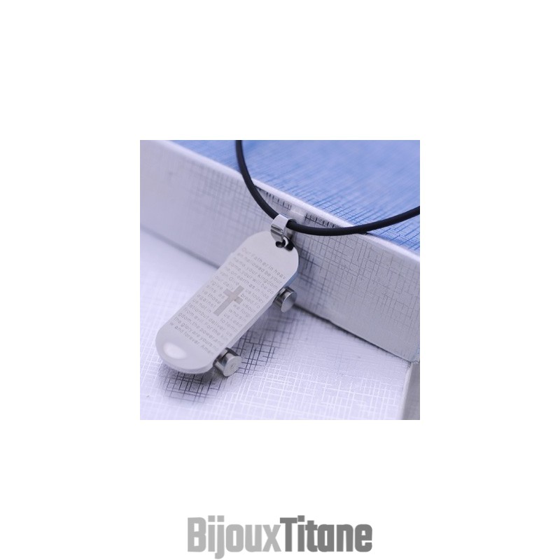 Collier Pendentif Bible De Snowboard En Titane, Cadeau Tendance Collier Pendentif Bible De Snowboard En Titane, Cadeau Tendance