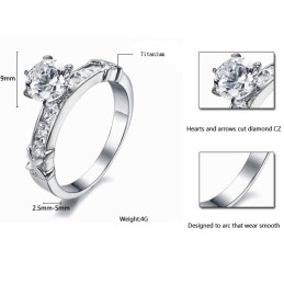 Bague En Titane Pour Femme Avec Strass, Qualité Et Quantité Garanties