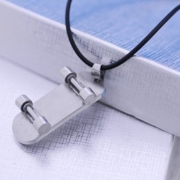 Collier Pendentif Bible De Snowboard En Titane, Cadeau Tendance