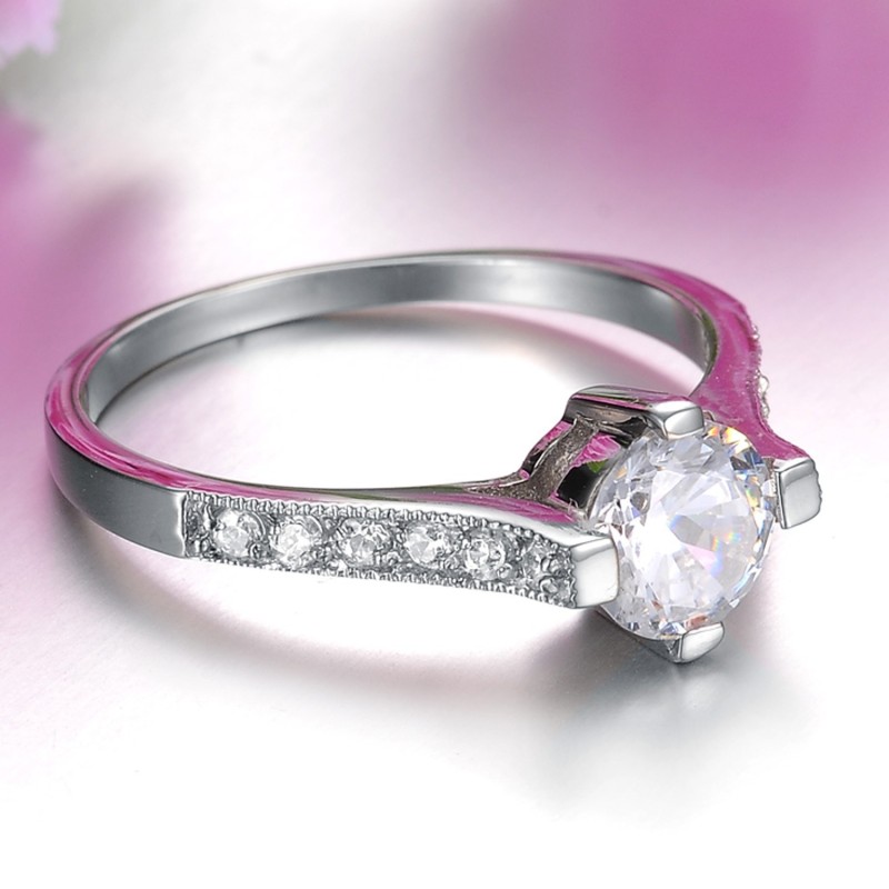 Bague En Titane Pour Femme, Durable Et Résistante, Avec Strass