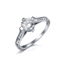 Bague En Titane Pour Femme, Durable Et Résistante, Avec Strass