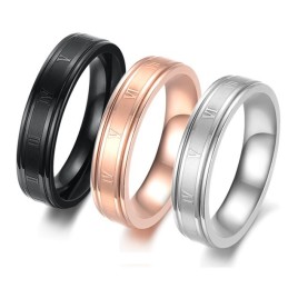 Bague En Titane Noir Pour Femme, De Qualité Fiable