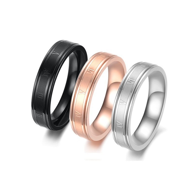 Bague En Titane Noir Pour Femme, De Qualité Fiable