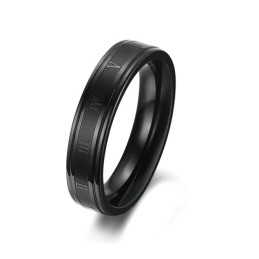 Bague En Titane Noir Pour Femme, De Qualité Fiable