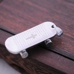 Collier Pendentif Bible De Snowboard En Titane, Cadeau Tendance