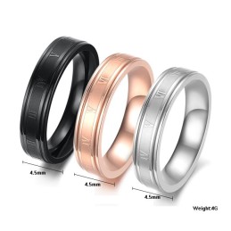 Bague En Titane Noir Pour Femme, De Qualité Fiable