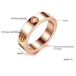 Bague En Titane Avec Diamant, Vendue Dans Le Monde Entier