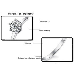 Bague En Titane Pour Femme Avec Strass, Complète Avec Spécifications
