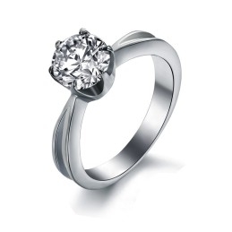 La Reine De La Bague Féminine En Titane Avec Strass