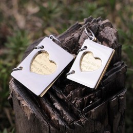 Collier Couple En Titane Lettre D'Amour Exclusive Pour Couple