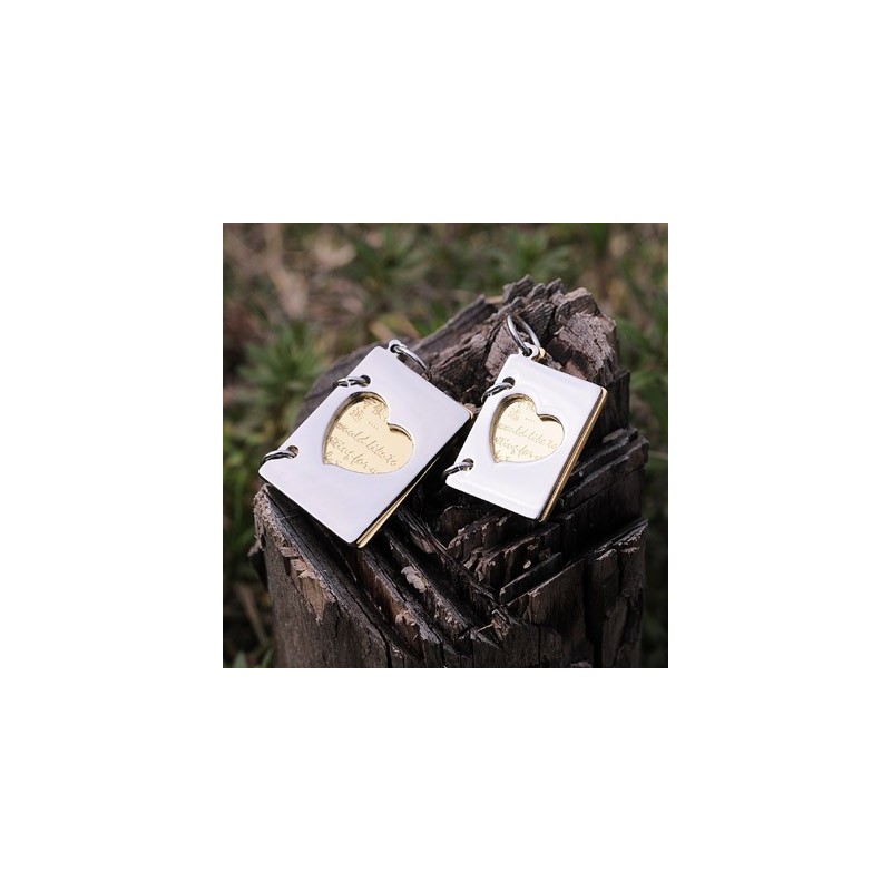 Collier Couple En Titane Lettre D'Amour Exclusive Pour Couple Collier Couple En Titane Lettre D'Amour Exclusive Pour Couple