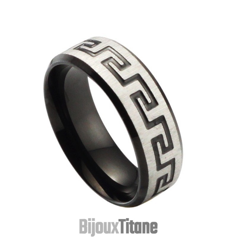 Bague En Titane Noir De Qualité Supérieure Bague En Titane Noir De Qualité Supérieure