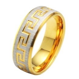 Bague En Titane Noir De Qualité Supérieure