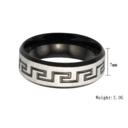Bague En Titane Noir De Qualité Supérieure