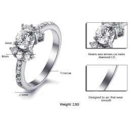 Bague En Titane Avec Strass Pour Femme, Grande Variété De Tailles, Cœur Et Flèche