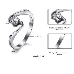 Bague En Titane Pour Femme Avec Strass, De Renommée Mondiale