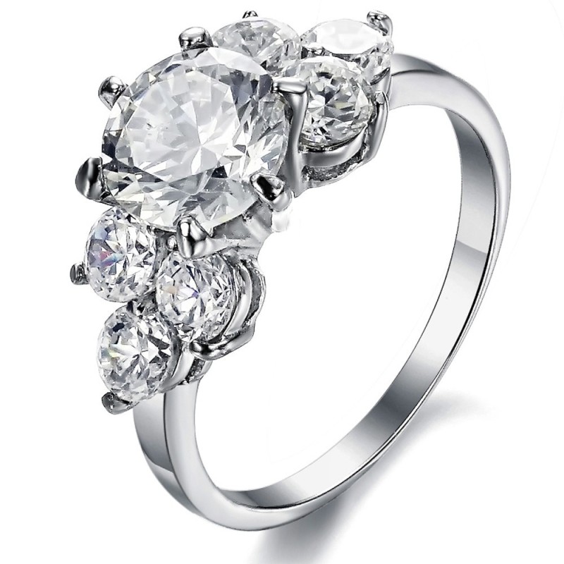 Bague En Titane De Haute Qualité Avec Strass Bague En Titane De Haute Qualité Avec Strass