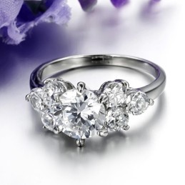 Bague En Titane De Haute Qualité Avec Strass