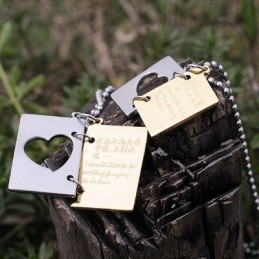 Collier Couple En Titane Lettre D'Amour Exclusive Pour Couple