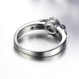 Bague En Titane Pour Femme De Qualité Stable Avec Strass
