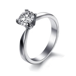 Bague En Titane Pour Femme Avec Strass, Performance Fiable