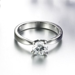 Bague En Titane Pour Femme Avec Strass, Performance Fiable