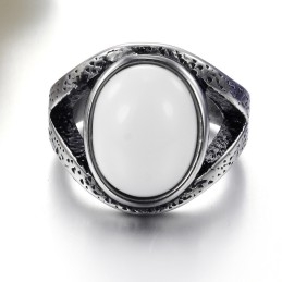 Bague En Titane Émeraude Exagérée Durable À Utiliser