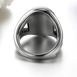Bague En Titane Émeraude Exagérée Durable À Utiliser