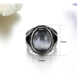 Bague En Titane Émeraude Exagérée Durable À Utiliser