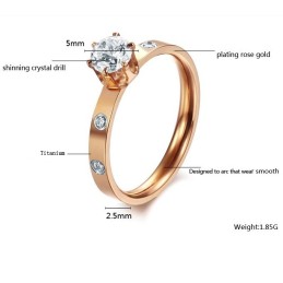 Bague En Titane Pour Femme Avec Strass, Qualité Et Quantité Garanties