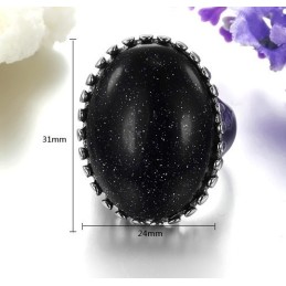 Bague En Titane Et Quartzite Exagérée, Complète Avec Spécifications