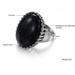 Bague En Titane Et Quartzite Exagérée, Complète Avec Spécifications