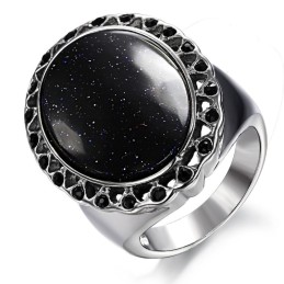 Bague En Quartzite Et Titane Exagérée, Complète Selon Les Spécifications