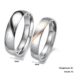 Bague En Titane De Qualité Fiable Pour Les Amoureux