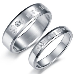 Bague En Titane Exquise Et Stable Pour Les Amoureux
