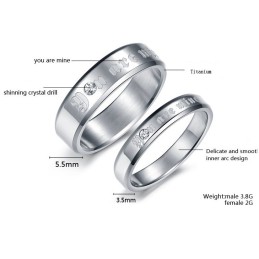 Bague En Titane Exquise Et Stable Pour Les Amoureux