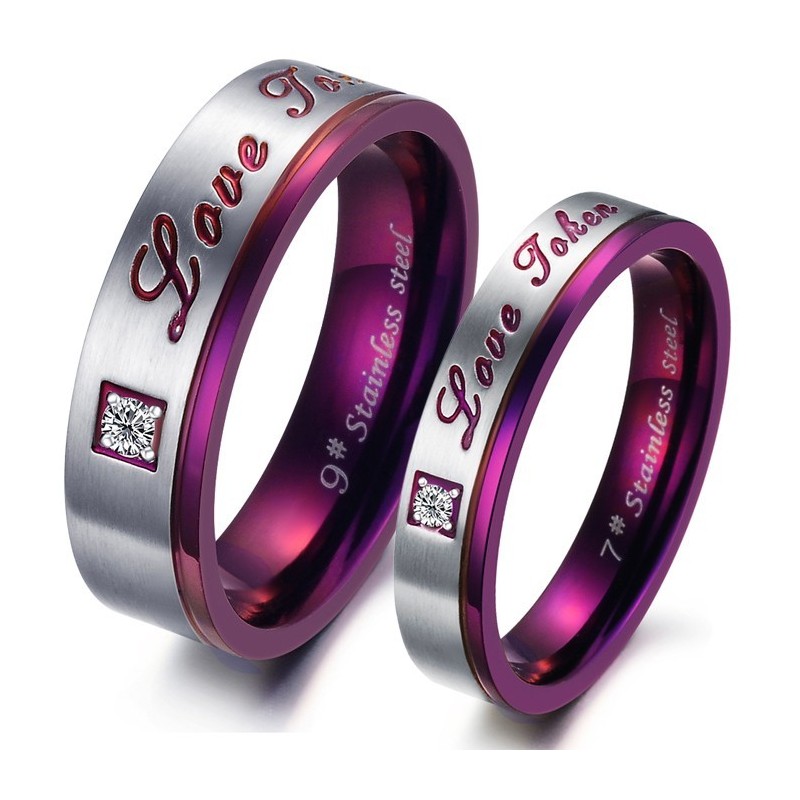 Bague En Titane Violet De Qualité Supérieure Pour Amoureux Bague En Titane Violet De Qualité Supérieure Pour Amoureux