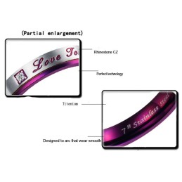 Bague En Titane Violet De Qualité Supérieure Pour Amoureux