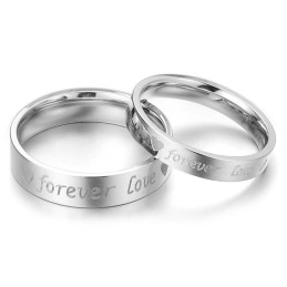 Bague Classique En Titane D'Excellente Qualité Pour Les Amoureux