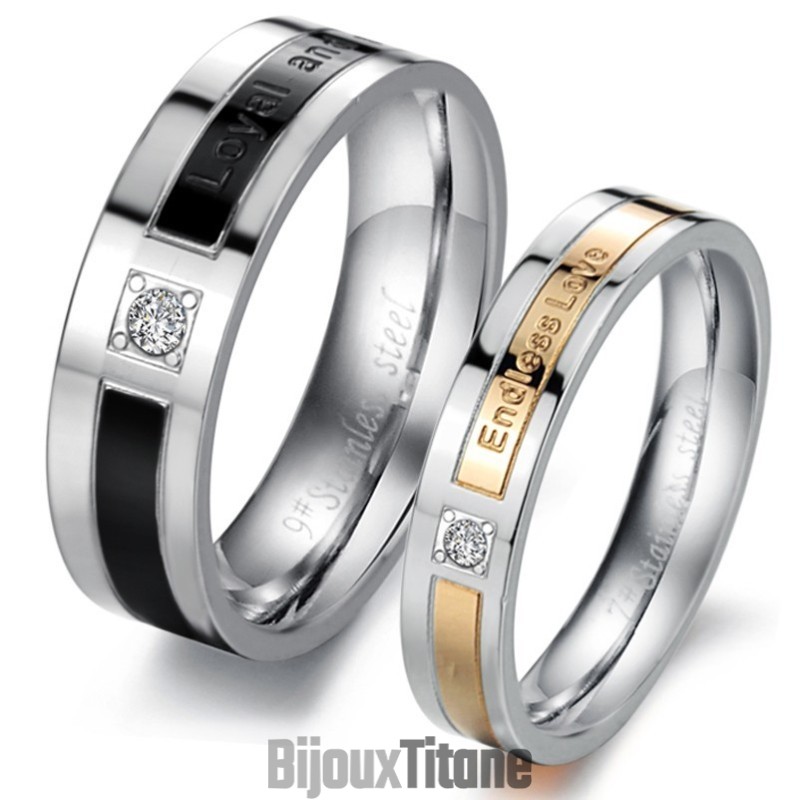Bague En Titane Avec Diamant Pour Amoureux, Le Roi De La Quantité Bague En Titane Avec Diamant Pour Amoureux, Le Roi De La Quantité