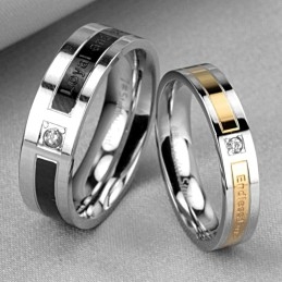 Bague En Titane Avec Diamant Pour Amoureux, Le Roi De La Quantité